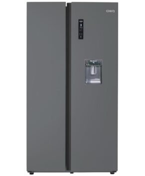 CHiQ CSS600BD 602L Side by Side Fridge (Black Steel)