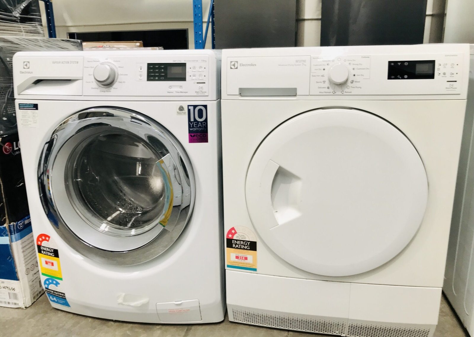 Electrolux 8KG Front load wash & Electrolux 7KG condenser dryer EWF12753 EDP2074PDW