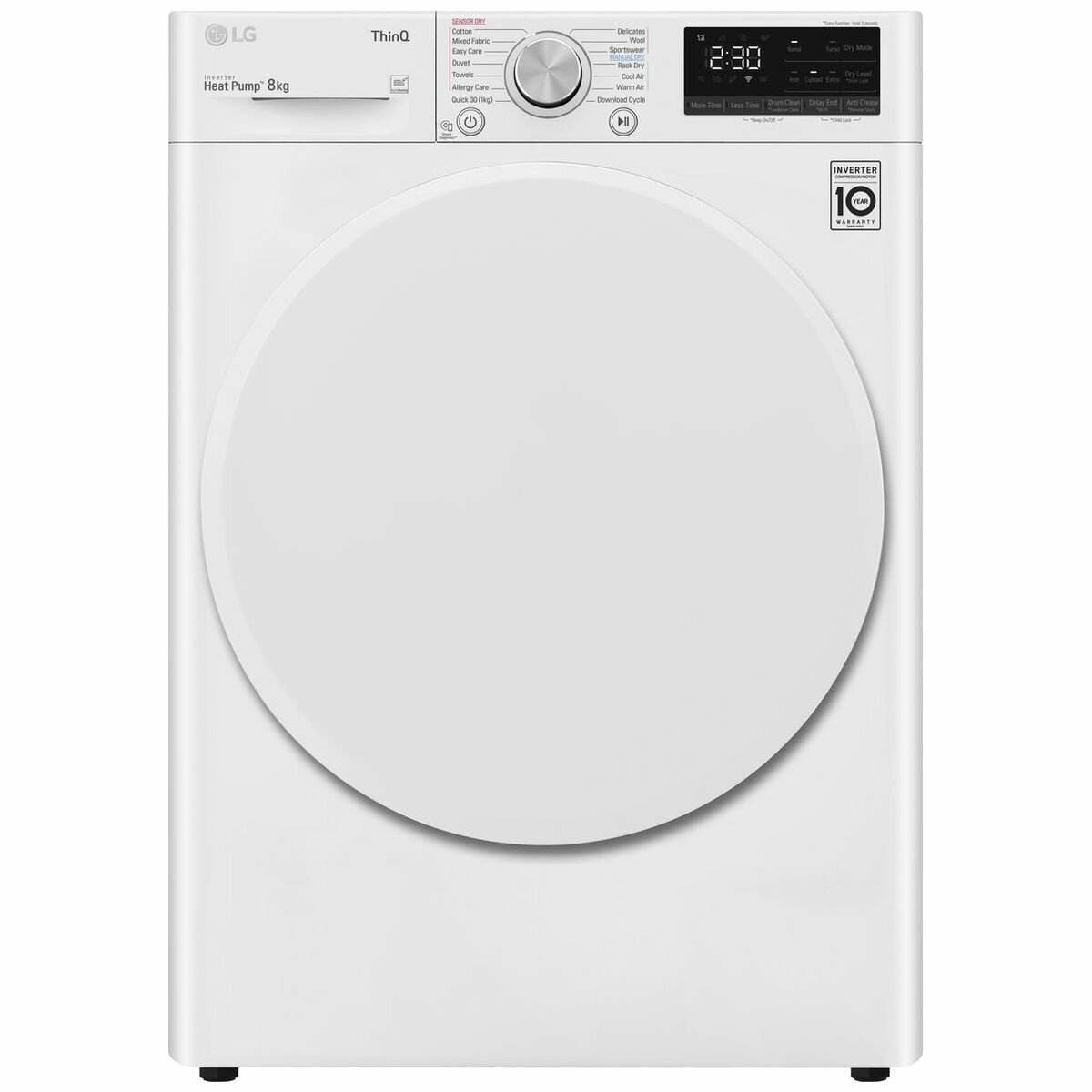 LG 8Kg Heat Pump Dryer with Inverter Control DVH45-08W