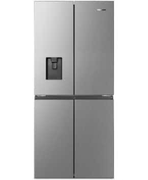 Hisense 454L PureFlat Quad Door French Door Fridge with Water Dispenser- Stainless Steel HRCD454SW