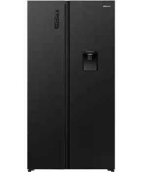 Hisense HRSBS540BW 540L PureFlat Side by Side Refrigerator (Black) HRSBS540BW